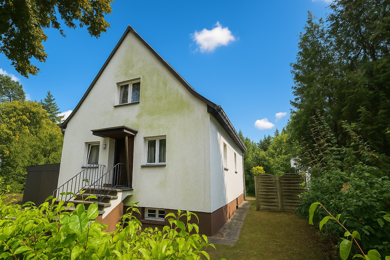 Helles Haus im Grünen